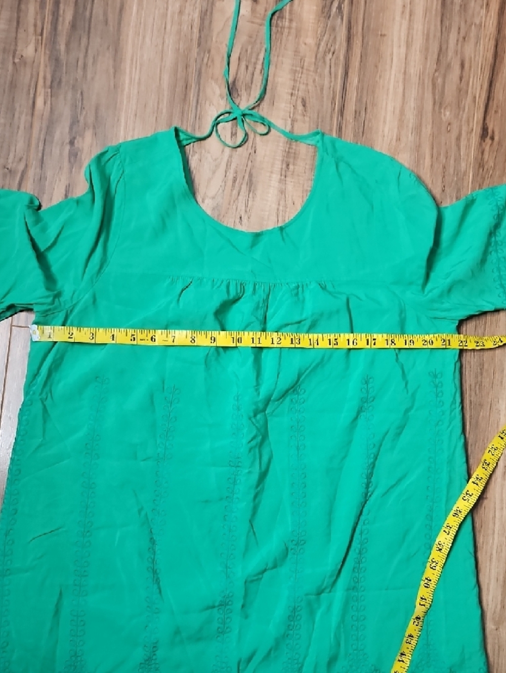 Crown & Ivy Green Embroidered Shift Dress XL - Picture 9 of 11